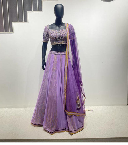 Purple Designer Lehenga