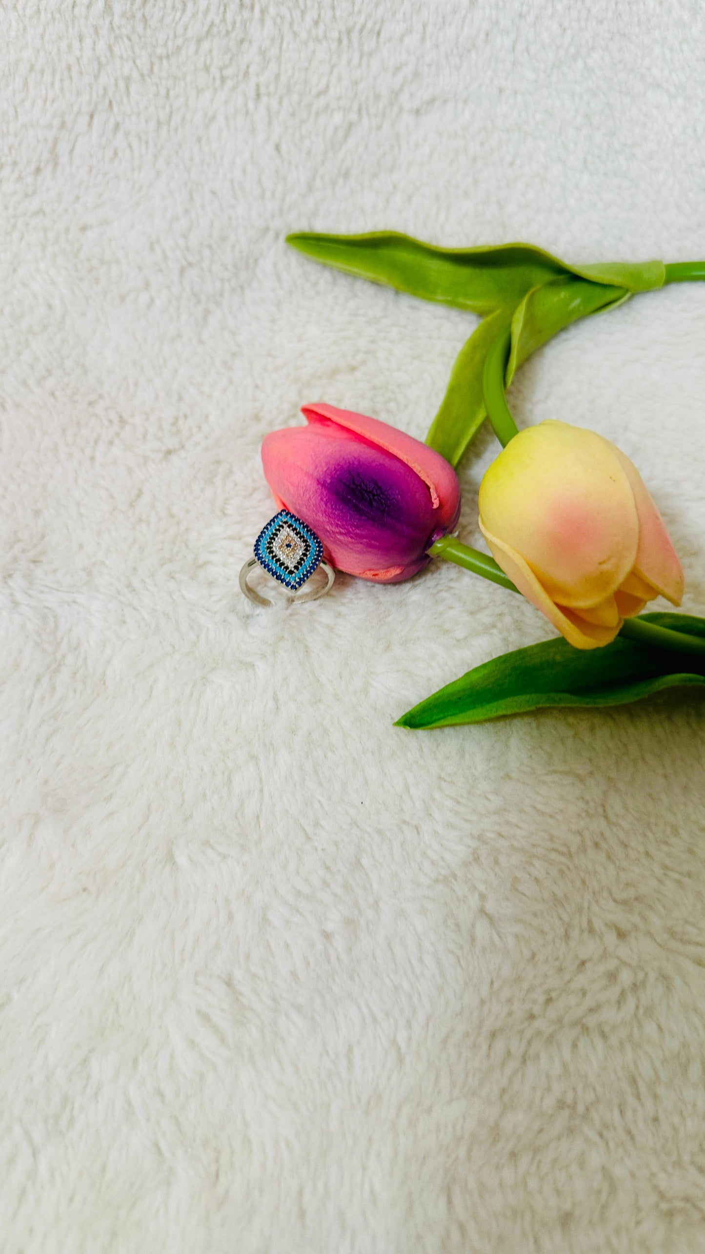 Nano Turquoise Black polish 92.5 silver finger Ring embellished with CZ Stone