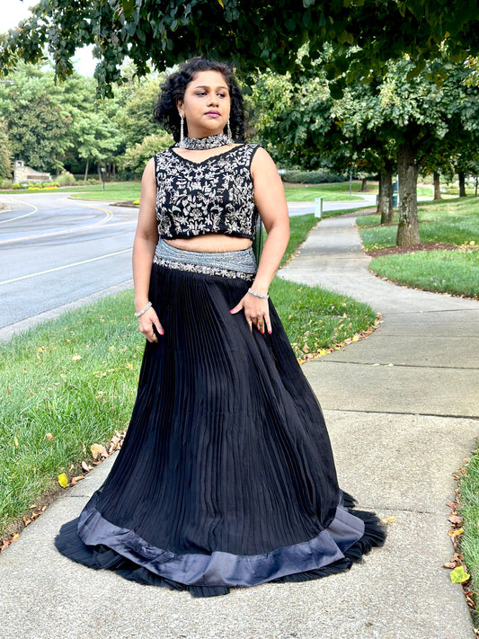 Black Designer Lehenga