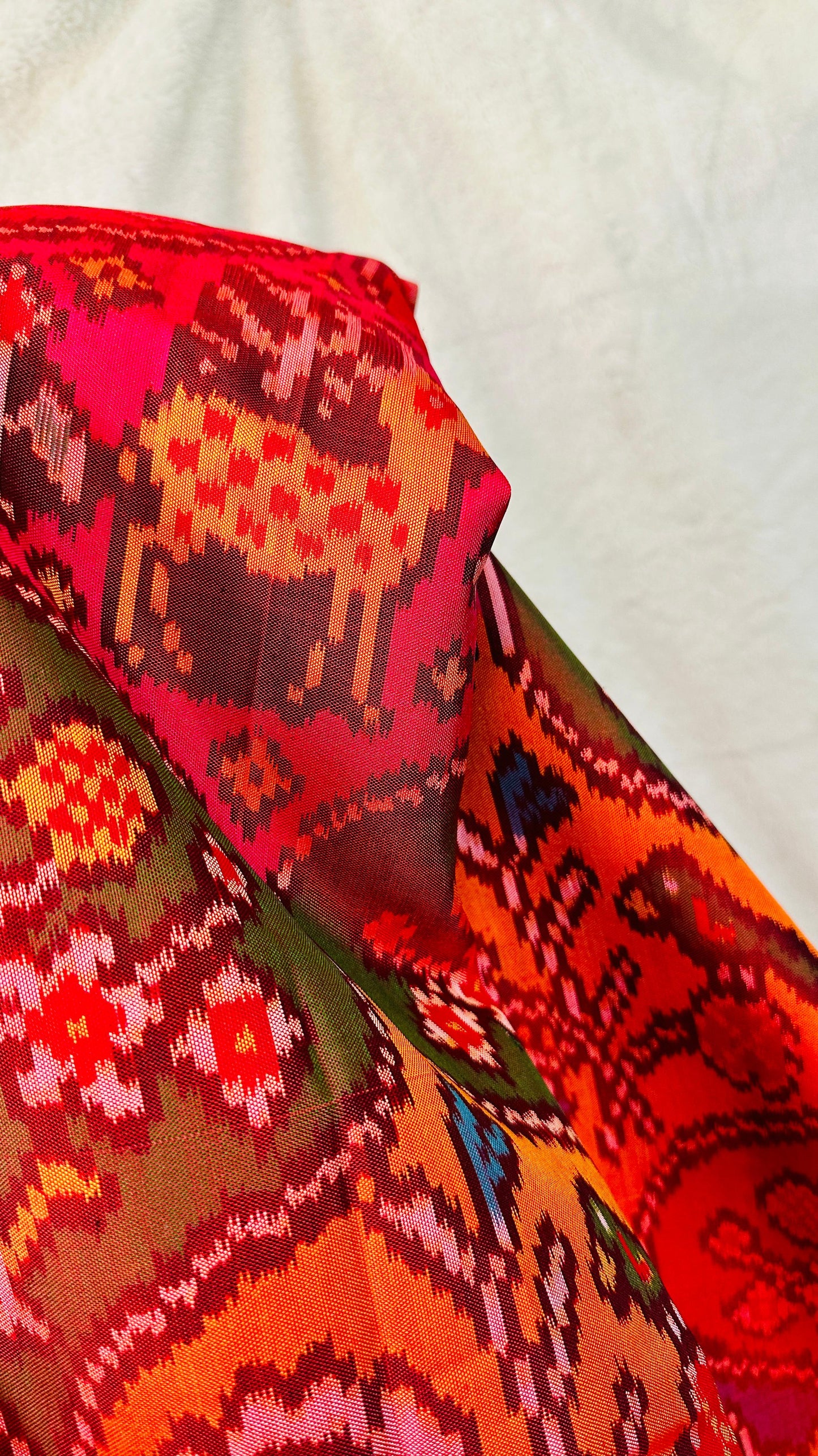 Orange with Rangkat pure silk semi double Patan Patola Handloom Saree