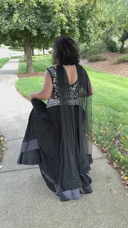 Black Designer Lehenga